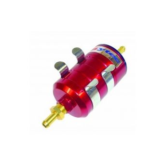 Sytec BULLET FUEL FILTER 8mm-8mm (Red)