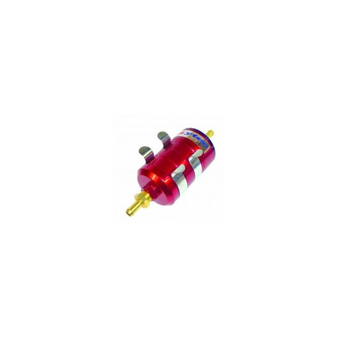 Sytec BULLET FUEL FILTER 8mm-8mm (Red)