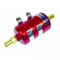 Sytec BULLET FUEL FILTER 10mm-10mm (Red)